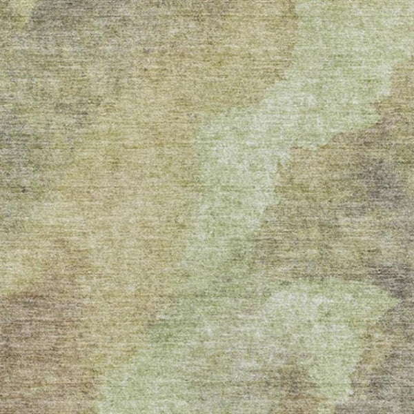 HomeRoots 5' Abstract Artichoke Green & Taupe Area Rug - Stylish, Washable & Durable for Indoor/Outdoor Use 9' X 12' 628077