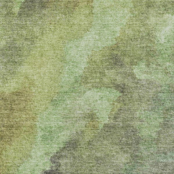 HomeRoots 5' Modern Green and Charcoal Abstract Area Rug for Indoor Outdoor Use - Durable, Washable Design 8' X 10' 628094
