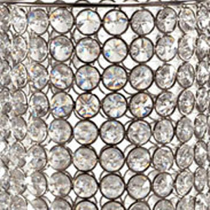 HomeRoots 21" Glamorous Clear Faux Crystal Table Vase with Silver Accents for Elegant Home Decor and Gifts Medium 628109