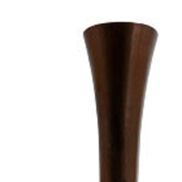 HomeRoots 50" Sculptural Burnished Brown Aluminum Floor Vase for Rustic Elegance in Any Living Space Large 628110