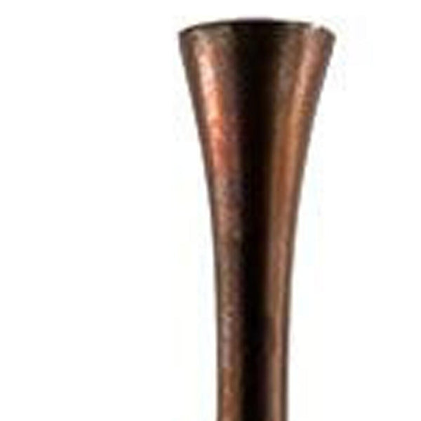 HomeRoots 50" Sculptural Burnished Brown Aluminum Floor Vase for Rustic Elegance in Any Living Space Small 628111