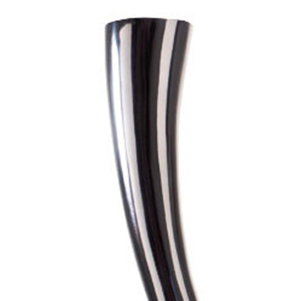 HomeRoots 39" Silver Trumpet Floor Vase – Elegant Aluminum Sculpture for Modern Home Décor & Gift Ideas 628112