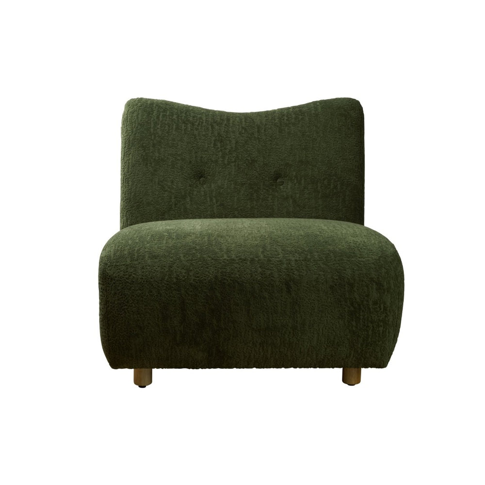 HomeRoots 31" Green Fabric Side Chair - Modern Accent Piece with Durable Construction & Plush Comfort for Any Room 628136