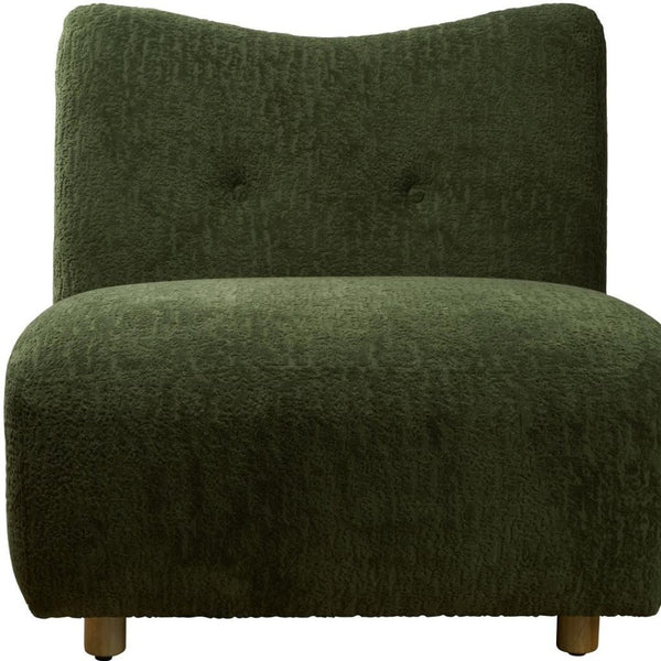 HomeRoots 31" Green Fabric Side Chair - Modern Accent Piece with Durable Construction & Plush Comfort for Any Room 628136