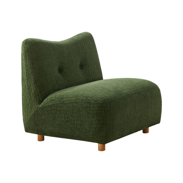 HomeRoots 31" Green Fabric Side Chair - Modern Accent Piece with Durable Construction & Plush Comfort for Any Room 628136