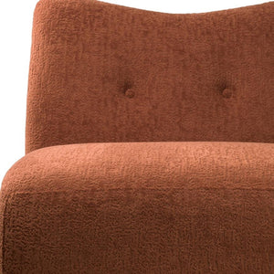 HomeRoots 31" Orange and Natural Fabric Side Chair - Contemporary Design, Plush Comfort for Living Spaces 628137