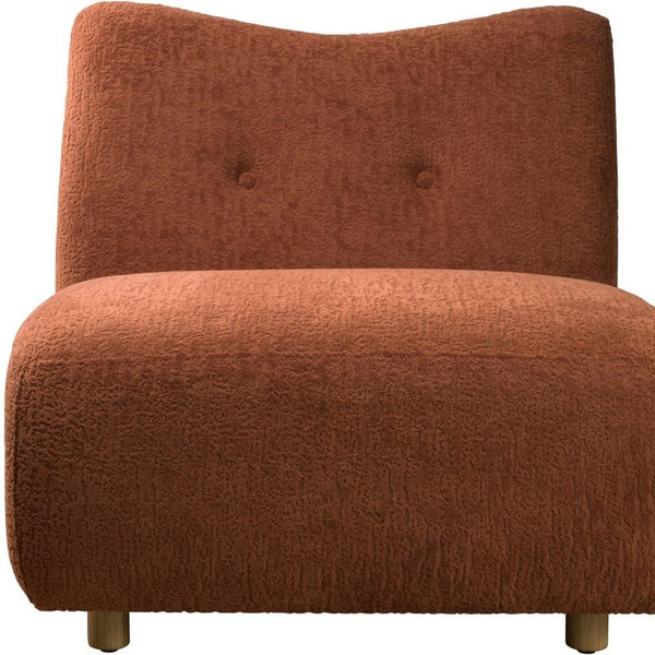 HomeRoots 31" Orange and Natural Fabric Side Chair - Contemporary Design, Plush Comfort for Living Spaces 628137