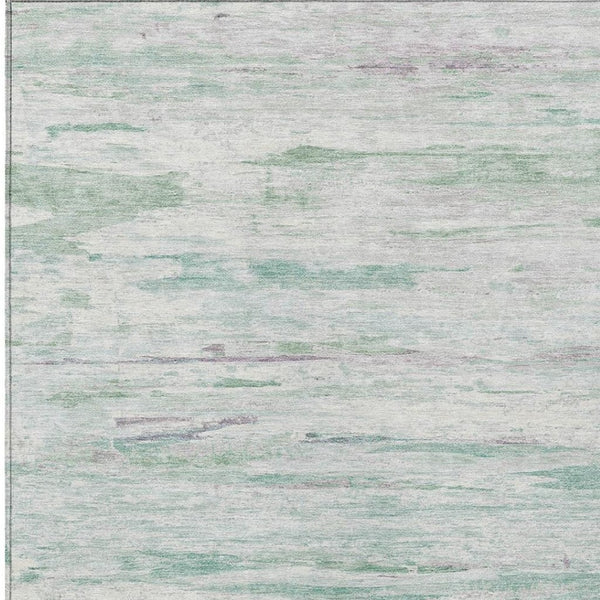 HomeRoots 5' Artichoke Green and Ivory Abstract Area Rug - Stylish, Washable Design for Indoor and Outdoor Use 8' X 10' 628191