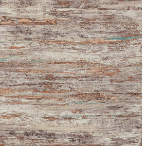 HomeRoots 5' Terra Cotta and Beige Abstract Washable Area Rug – Stylish, Durable, Perfect for Indoor/Outdoor Use 8' X 10' 628227