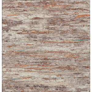 HomeRoots 5' Terra Cotta and Beige Abstract Washable Area Rug – Stylish, Durable, Perfect for Indoor/Outdoor Use 9' X 12' 628228