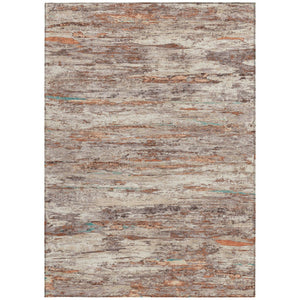 HomeRoots 5' Terra Cotta and Beige Abstract Washable Area Rug – Stylish, Durable, Perfect for Indoor/Outdoor Use 10' X 14' 628229