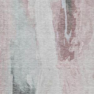 HomeRoots 5' Blush and Gray Abstract Area Rug for Indoor and Outdoor Use - Stylish, Durable, and Washable 5' X 8' 628273