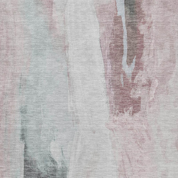 HomeRoots 5' Blush and Gray Abstract Area Rug for Indoor and Outdoor Use - Stylish, Durable, and Washable 5' X 8' 628273