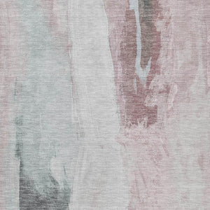 HomeRoots 5' Blush and Gray Abstract Area Rug for Indoor and Outdoor Use - Stylish, Durable, and Washable 8' X 10' 628275