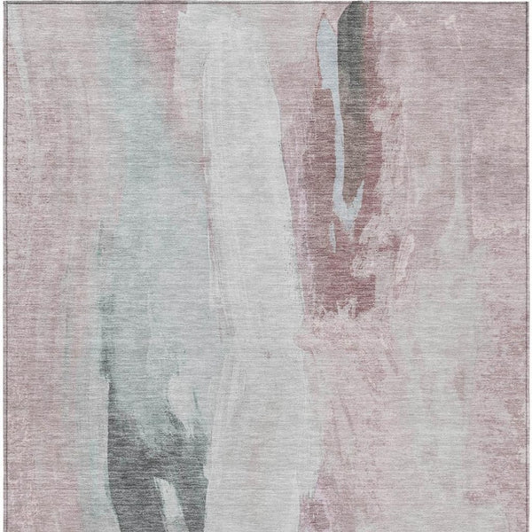 HomeRoots 5' Blush and Gray Abstract Area Rug for Indoor and Outdoor Use - Stylish, Durable, and Washable 10' X 14' 628277