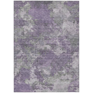 HomeRoots 5' Purple and Gray Abstract Area Rug - Stylish, Washable Design Perfect for Indoor and Outdoor Spaces 8' X 10' 628395