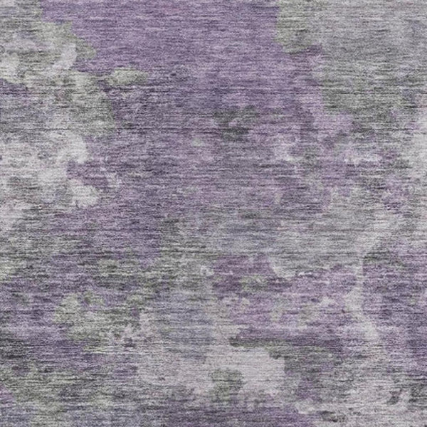 HomeRoots 5' Purple and Gray Abstract Area Rug - Stylish, Washable Design Perfect for Indoor and Outdoor Spaces 8' X 10' 628395