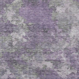 HomeRoots 5' Purple and Gray Abstract Area Rug - Stylish, Washable Design Perfect for Indoor and Outdoor Spaces 10' X 14' 628397