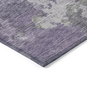 HomeRoots 5' Purple and Gray Abstract Area Rug - Stylish, Washable Design Perfect for Indoor and Outdoor Spaces 10' X 14' 628397