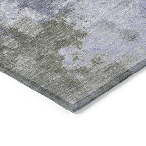 HomeRoots 5' Modern Abstract Lavender and Taupe Washable Area Rug for Indoor and Outdoor Durability 8' X 10' 628407