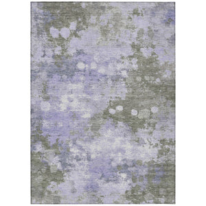 HomeRoots 5' Modern Abstract Lavender and Taupe Washable Area Rug for Indoor and Outdoor Durability 10' X 14' 628409