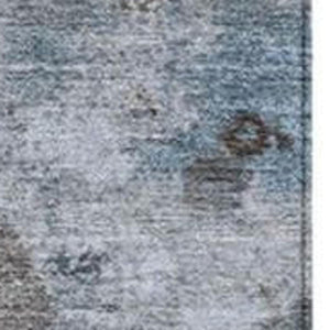 HomeRoots 5' Sky Blue and Brown Abstract Indoor Outdoor Area Rug - Versatile, Durable, Washable Floor Covering 9' X 12' 628420
