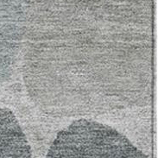 HomeRoots 5' Modern Geometric Washable Area Rug in Soft Pewter Beige and Ivory for Indoor and Outdoor Use 8' X 10' 628437