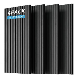 English Elm Wood Slat Acoustic Wall Panels 3d Fluted Mdf Set of Four for Studio or Living Room W347P375709
