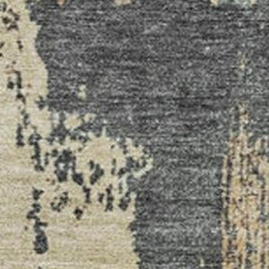 HomeRoots 5' Modern Rust Beige and Charcoal Abstract Area Rug for Indoor Outdoor Use - Durable & Washable Home Accent 9' X 12' 628462