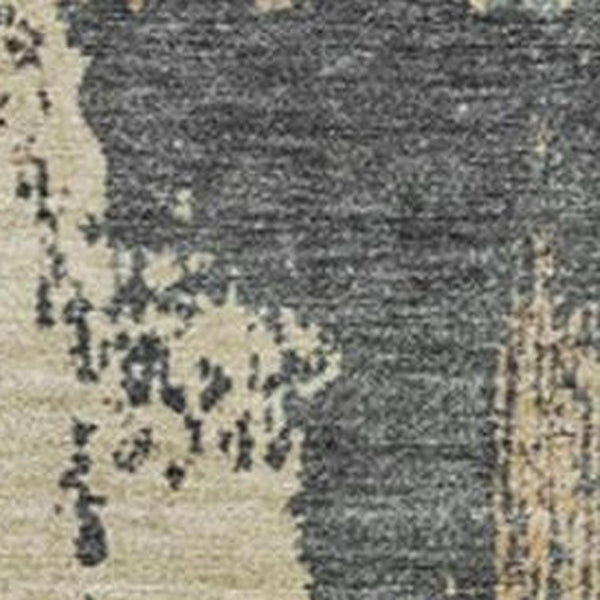 HomeRoots 5' Modern Rust Beige and Charcoal Abstract Area Rug for Indoor Outdoor Use - Durable & Washable Home Accent 9' X 12' 628462