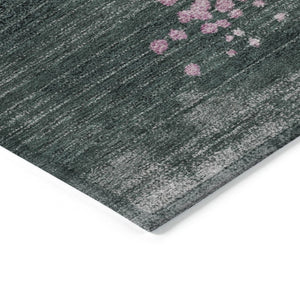 HomeRoots 5' Stylish Blush and Emerald Geometric Area Rug - Durable, Washable Design for Indoor & Outdoor Use 8' X 10' 628479