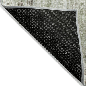 HomeRoots 5' Geometric Fern Green and Ivory Indoor Outdoor Area Rug - Stylish, Durable & Easy to Clean! 5' X 8' 628507