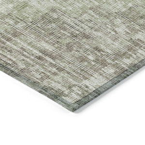 HomeRoots 5' Geometric Fern Green and Ivory Indoor Outdoor Area Rug - Stylish, Durable & Easy to Clean! 8' Round 628508