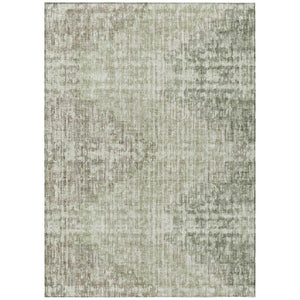 HomeRoots 5' Geometric Fern Green and Ivory Indoor Outdoor Area Rug - Stylish, Durable & Easy to Clean! 8' X 10' 628509