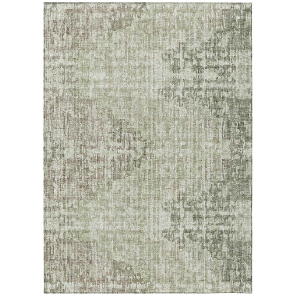 HomeRoots 5' Geometric Fern Green and Ivory Indoor Outdoor Area Rug - Stylish, Durable & Easy to Clean! 8' X 10' 628509