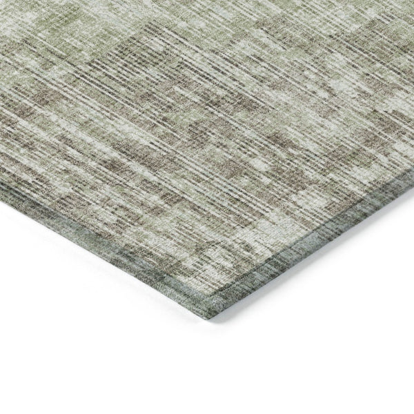 HomeRoots 5' Geometric Fern Green and Ivory Indoor Outdoor Area Rug - Stylish, Durable & Easy to Clean! 8' X 10' 628509