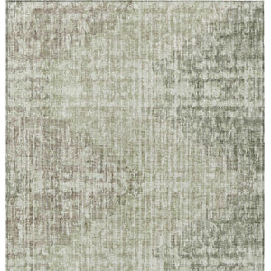 HomeRoots 5' Geometric Fern Green and Ivory Indoor Outdoor Area Rug - Stylish, Durable & Easy to Clean! 10' X 14' 628511