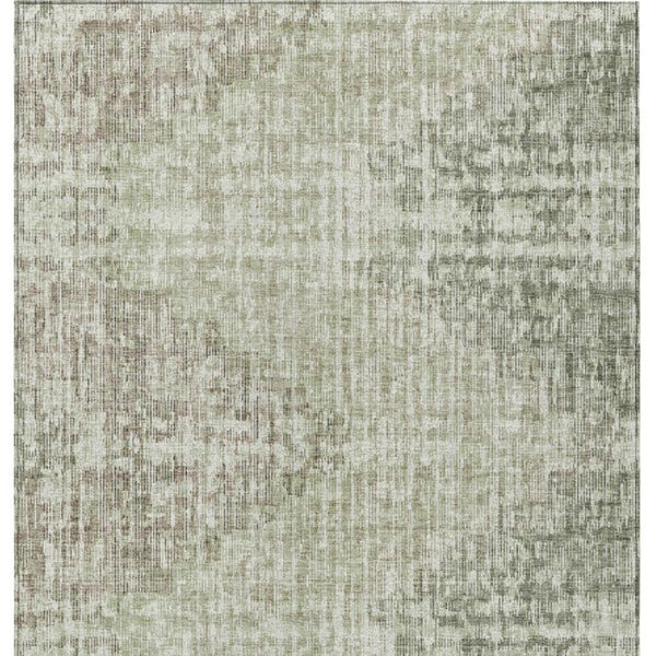HomeRoots 5' Geometric Fern Green and Ivory Indoor Outdoor Area Rug - Stylish, Durable & Easy to Clean! 10' X 14' 628511