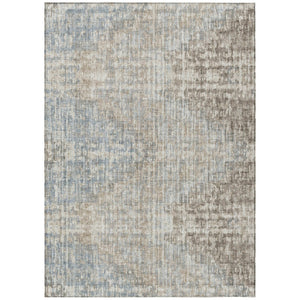 HomeRoots 5' Stylish Beige and Gray Geometric Area Rug - Durable, Washable for Indoor & Outdoor Use, Easy Care 9' X 12' 628522