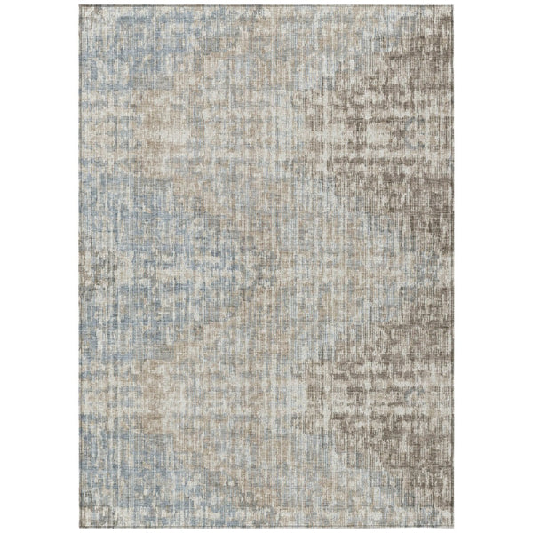 HomeRoots 5' Stylish Beige and Gray Geometric Area Rug - Durable, Washable for Indoor & Outdoor Use, Easy Care 10' X 14' 628523