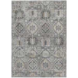 HomeRoots 5' Gray and Copper Floral Medallion Area Rug - Stylish, Washable, Durable for Indoor and Outdoor Use 10' X 14' 628577