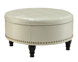 OSP Home Furnishings Augusta storage Ottoman Cream