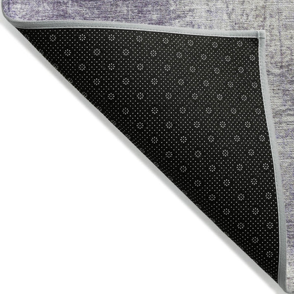 HomeRoots 5' Vibrant Purple and Olive Green Abstract Area Rug – Stylish, Washable, Stain-Resistant Design for All Spaces 5' X 8' 628615