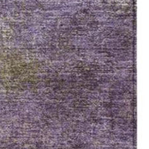 HomeRoots 5' Vibrant Purple and Olive Green Abstract Area Rug – Stylish, Washable, Stain-Resistant Design for All Spaces 8' X 10' 628617