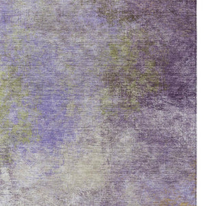 HomeRoots 5' Vibrant Purple and Olive Green Abstract Area Rug – Stylish, Washable, Stain-Resistant Design for All Spaces 9' X 12' 628618