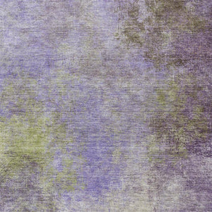 HomeRoots 5' Vibrant Purple and Olive Green Abstract Area Rug – Stylish, Washable, Stain-Resistant Design for All Spaces 10' X 14' 628619