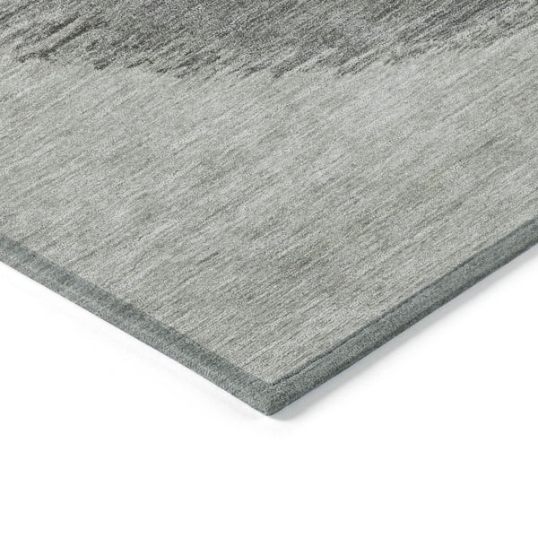 HomeRoots 5' Stylish Olive Green and Gray Geometric Area Rug for Indoor/Outdoor Use – Washable and Durable 5' X 8' 628651