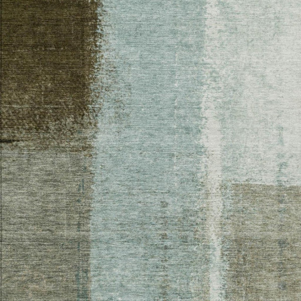 HomeRoots 5' Pale Aqua and Beige Abstract Rug - Stylish Indoor Outdoor Washable Design for Modern Homes 5' X 8' 628675
