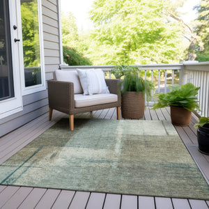 HomeRoots 5' Pale Aqua and Beige Abstract Rug - Stylish Indoor Outdoor Washable Design for Modern Homes 5' X 8' 628675