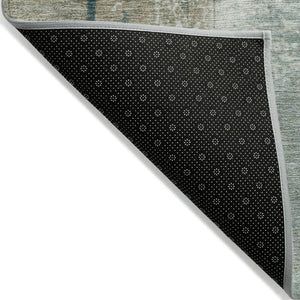 HomeRoots 5' Pale Aqua and Beige Abstract Rug - Stylish Indoor Outdoor Washable Design for Modern Homes 8' Round 628676
